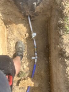 Gas line installation