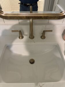 Details of bathroom fixtures