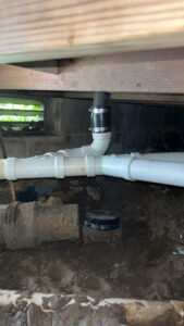 PVC water main plumbing